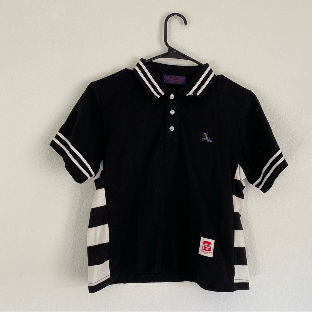 Aymmy in the Batty Girls cropped polo